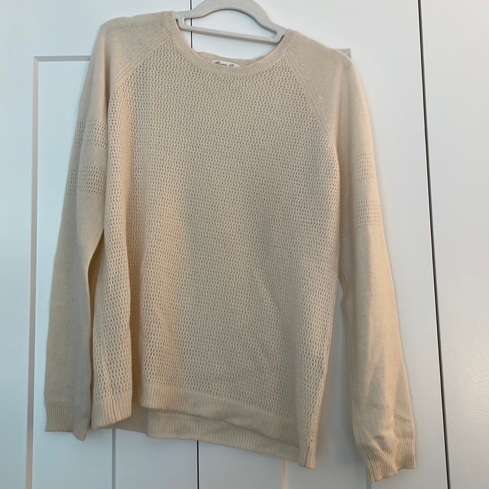 Cream 100% Cashmere Sweater